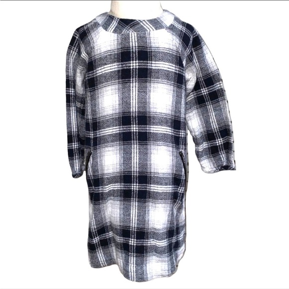 Baby Gap Toddler 4 Years Black White Plaid Dress  Zippered pockets - Picture 1 of 3